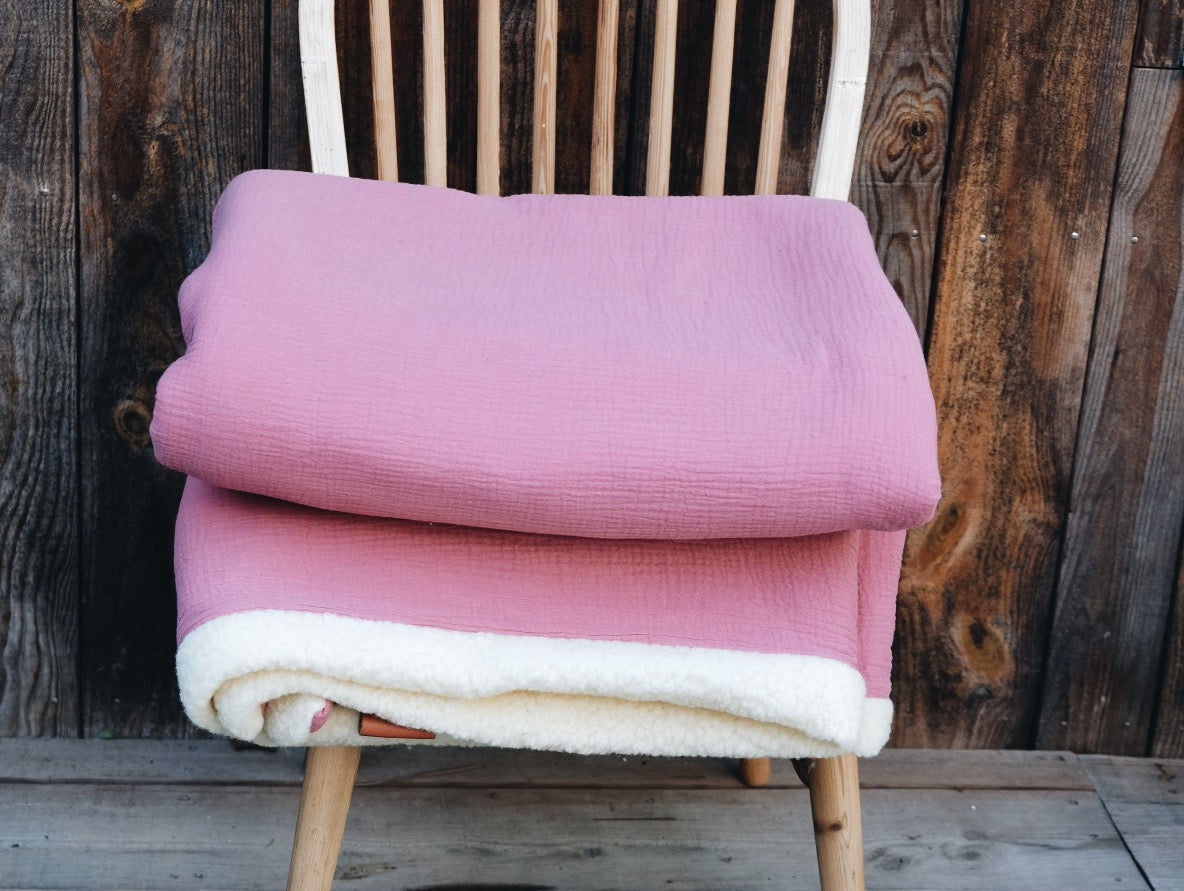 Plaid en laine et coton bio - L'Affectueux