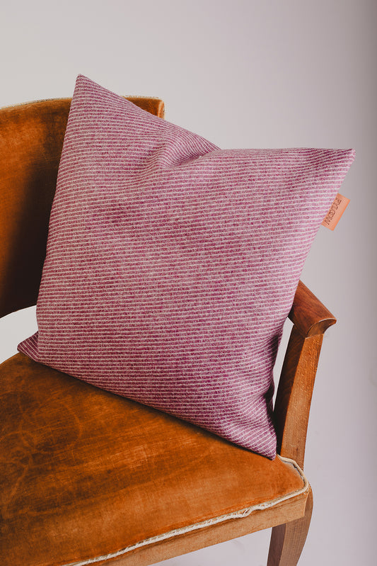 Coussin carré en tricotine de laine - L’Heureux