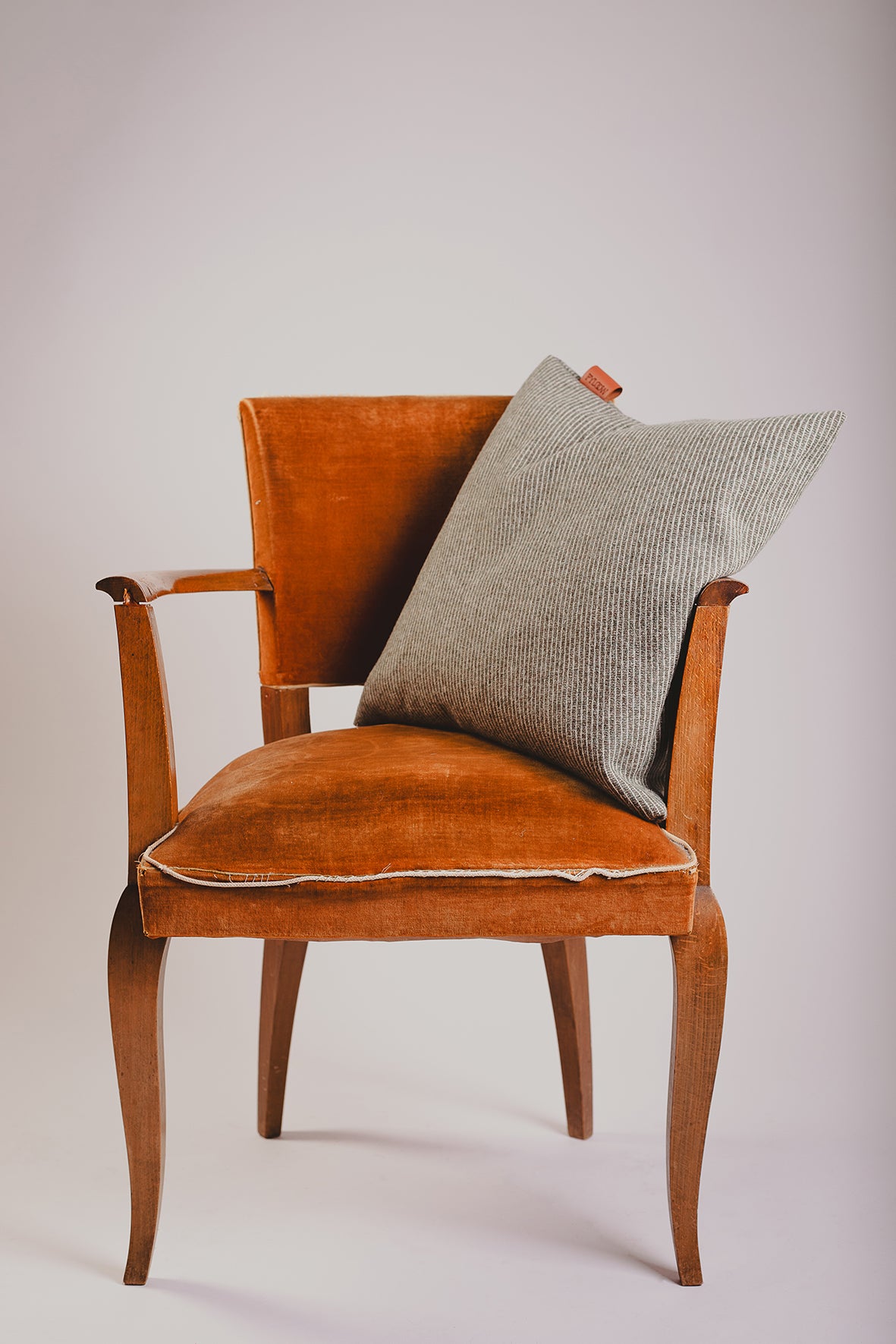 Coussin carré en tricotine de laine - L’Heureux