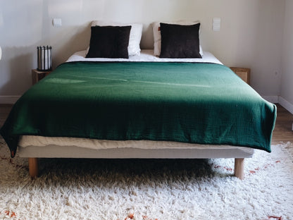 Plaid en laine et coton bio - L'Affectueux