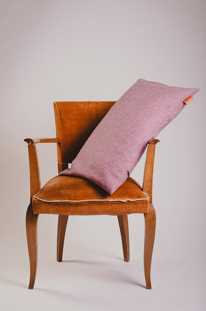 Coussin rectangle en tricotine de laine - Le Chaleureux