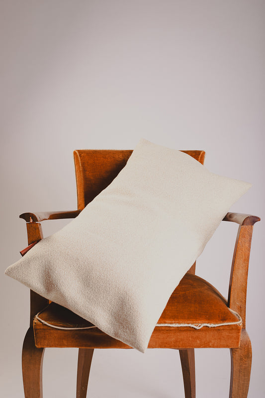 Coussin rectangle en bure de laine et chanvre - Le Chaleureux