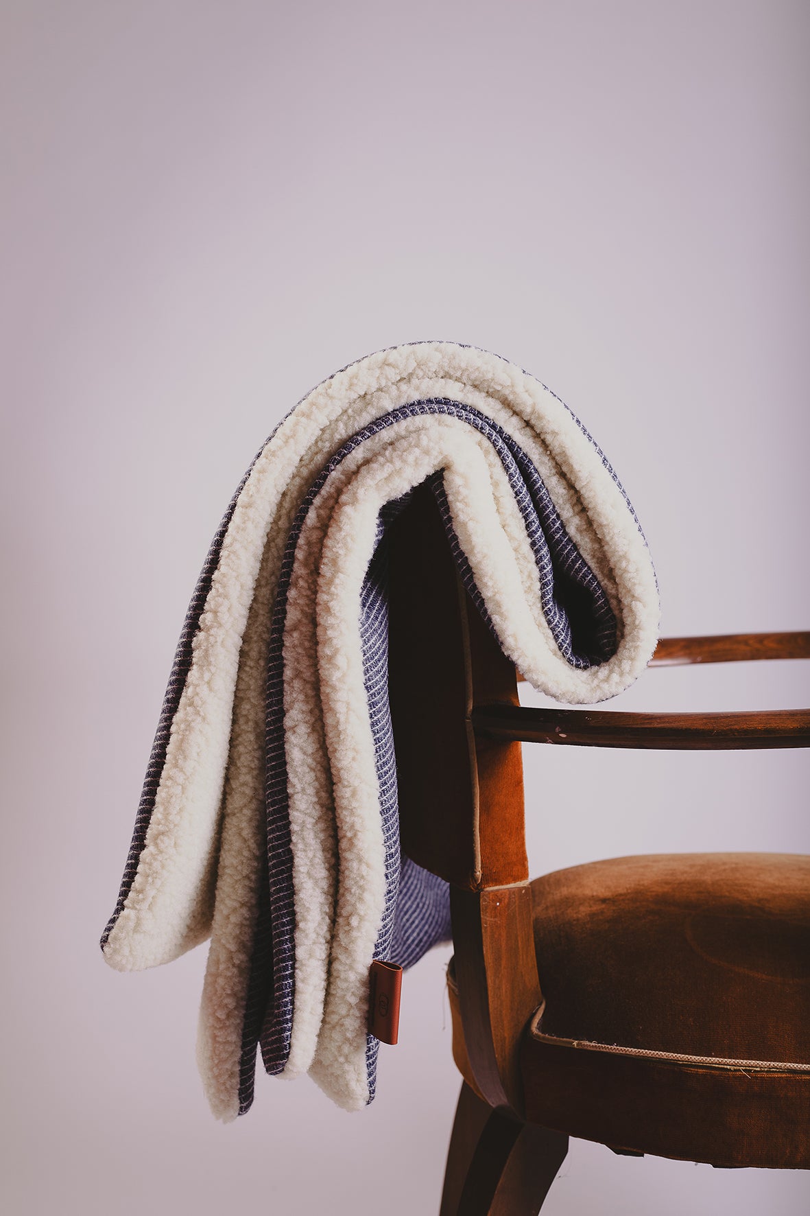 Petit plaid de naissance Premium en tricotine de laine – L’Affectueux