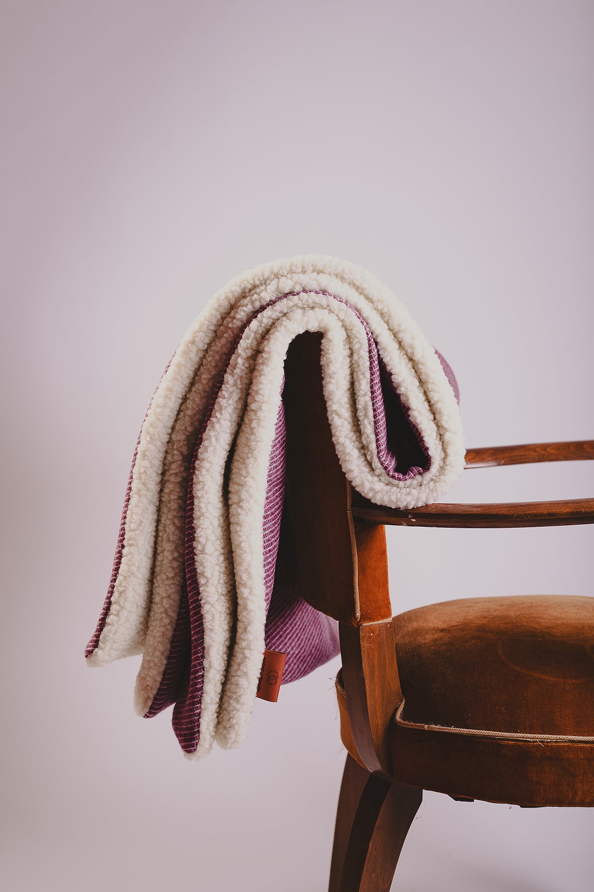 Petit plaid de naissance Premium en tricotine de laine – L’Affectueux