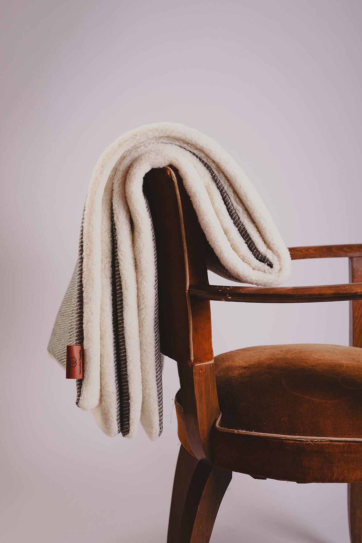 Petit plaid de naissance Premium en tricotine de laine – L’Affectueux