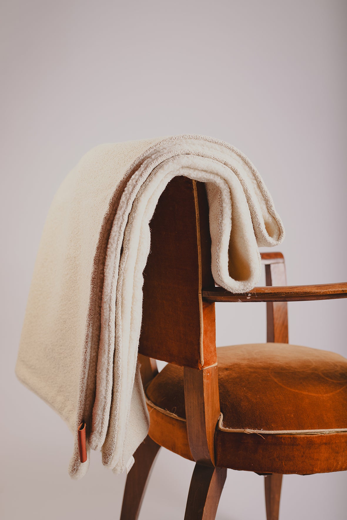 Petit plaid de naissance Premium en bure de laine et chanvre – L’Affectueux