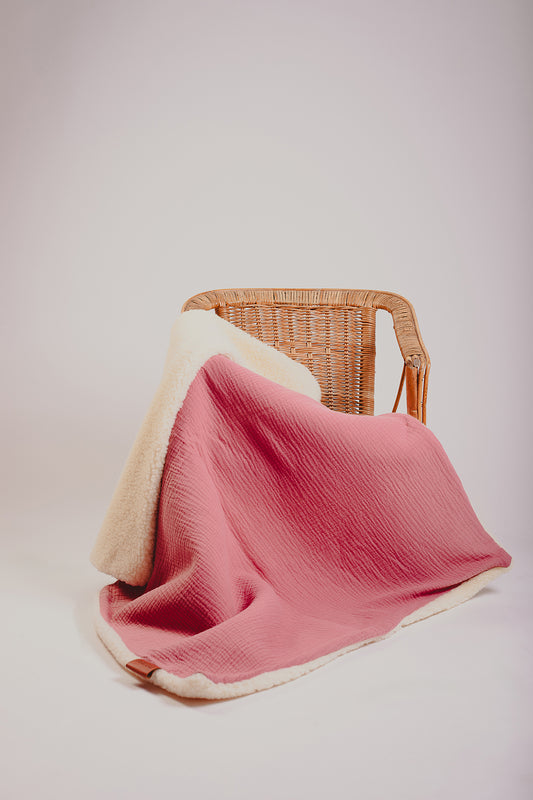 Petit plaid de naissance en laine et coton bio – L'Affectueux