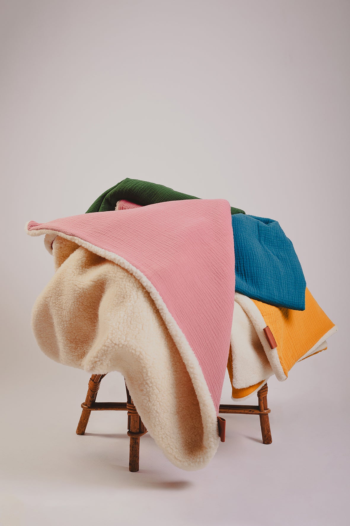 Petit plaid de naissance en laine et coton bio – L'Affectueux