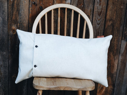 Coussin rectangle en border de laine - Le Chaleureux