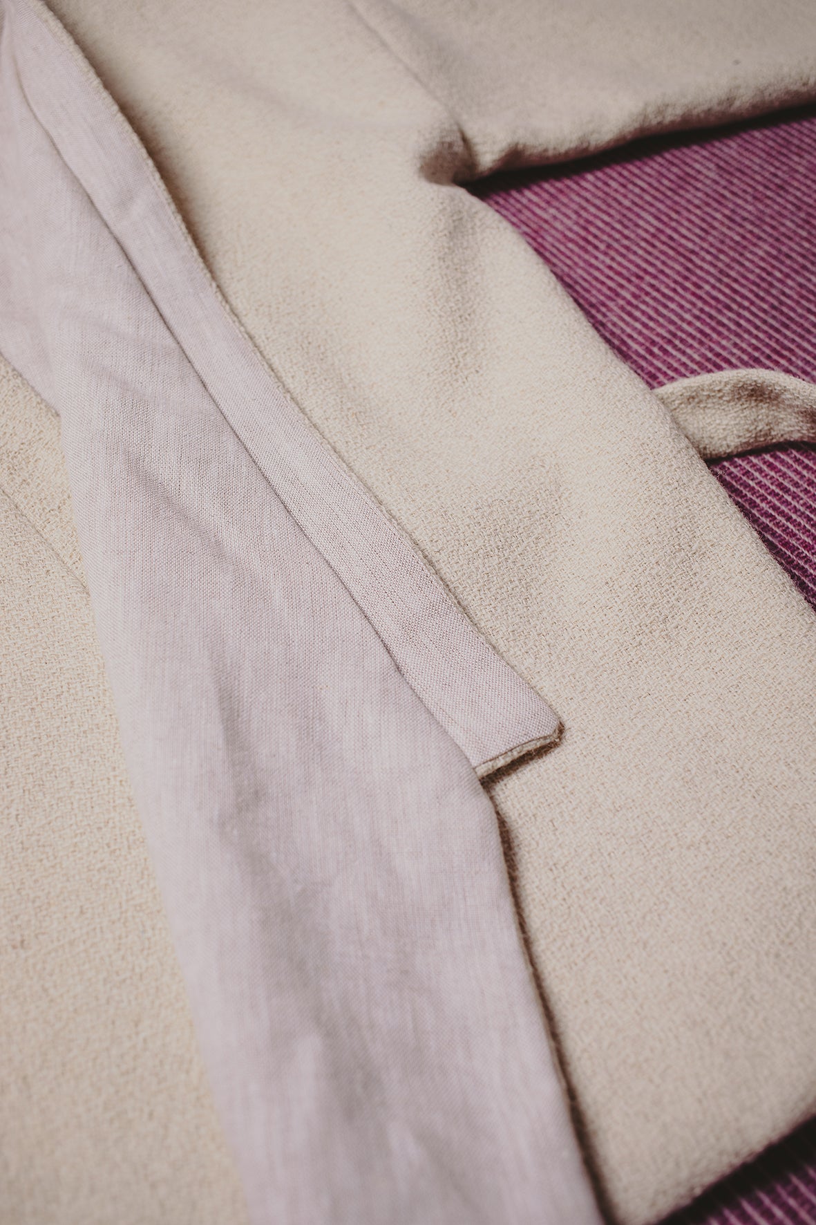 Kimono en laine et chanvre