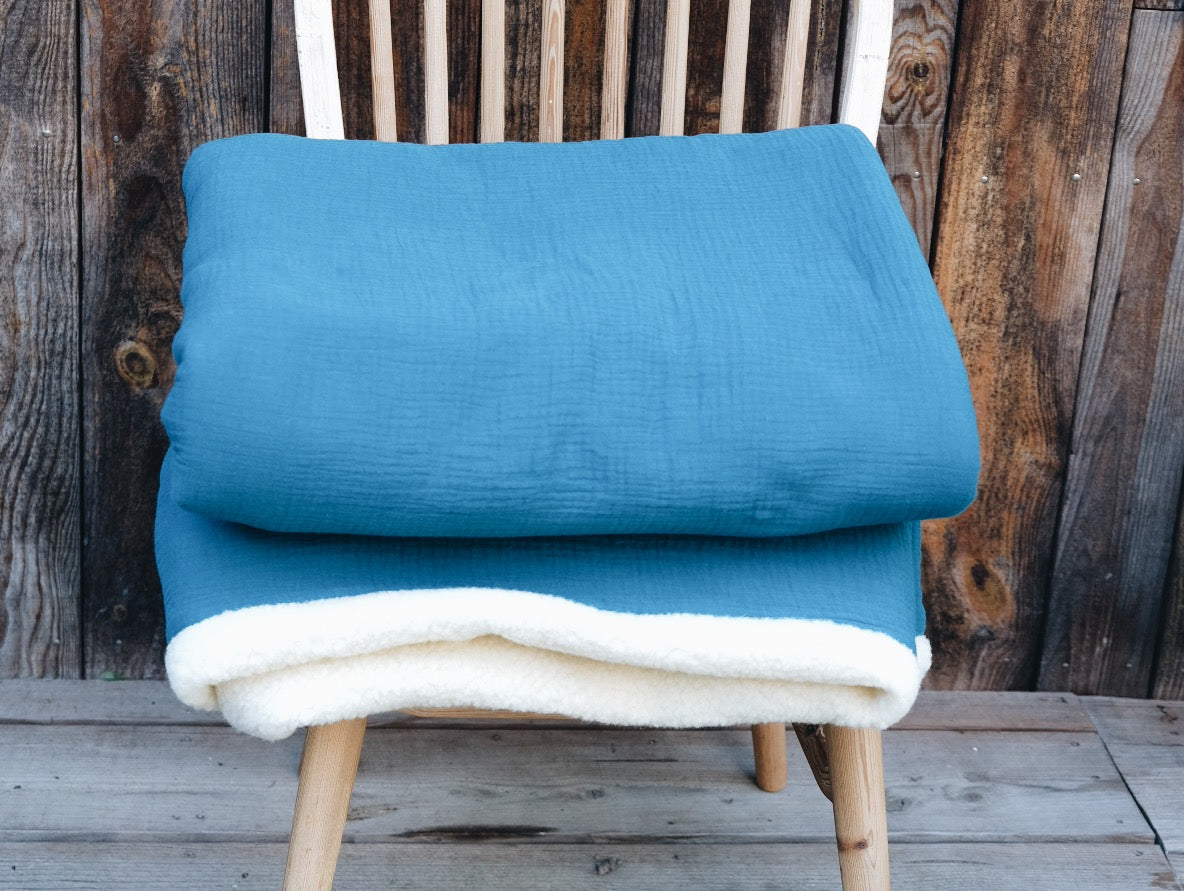 Plaid en laine et coton bio - L'Affectueux
