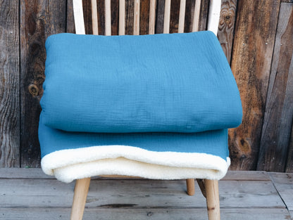 Plaid en laine et coton bio - L'Affectueux