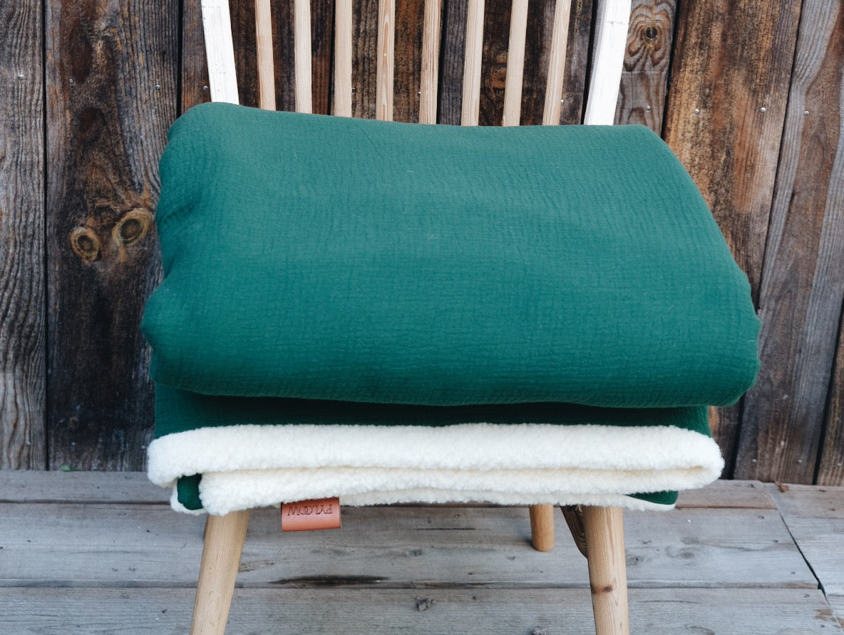Plaid en laine et coton bio - L'Affectueux