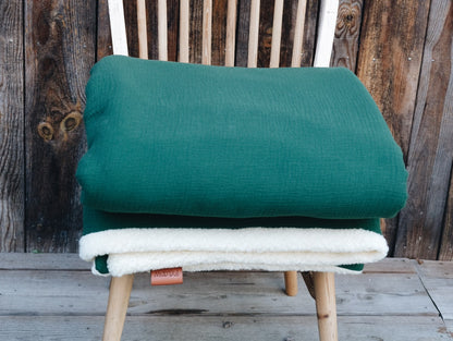Plaid en laine et coton bio - L'Affectueux