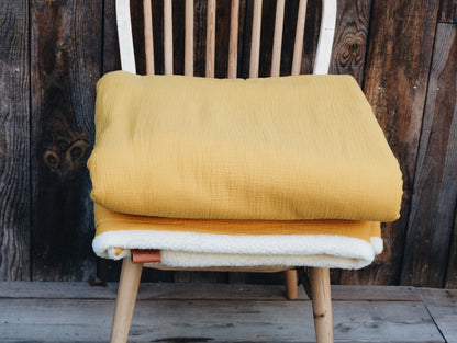 Petit plaid de naissance en laine et coton bio – L'Affectueux